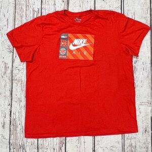 The Nike Tee Orange Crewneck Sports Crewneck Tshirt Top